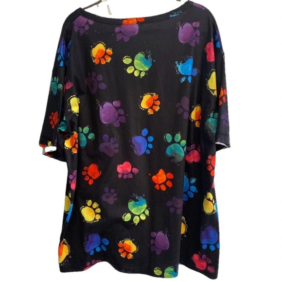 Neon paw print top. - Picture 2 of 5